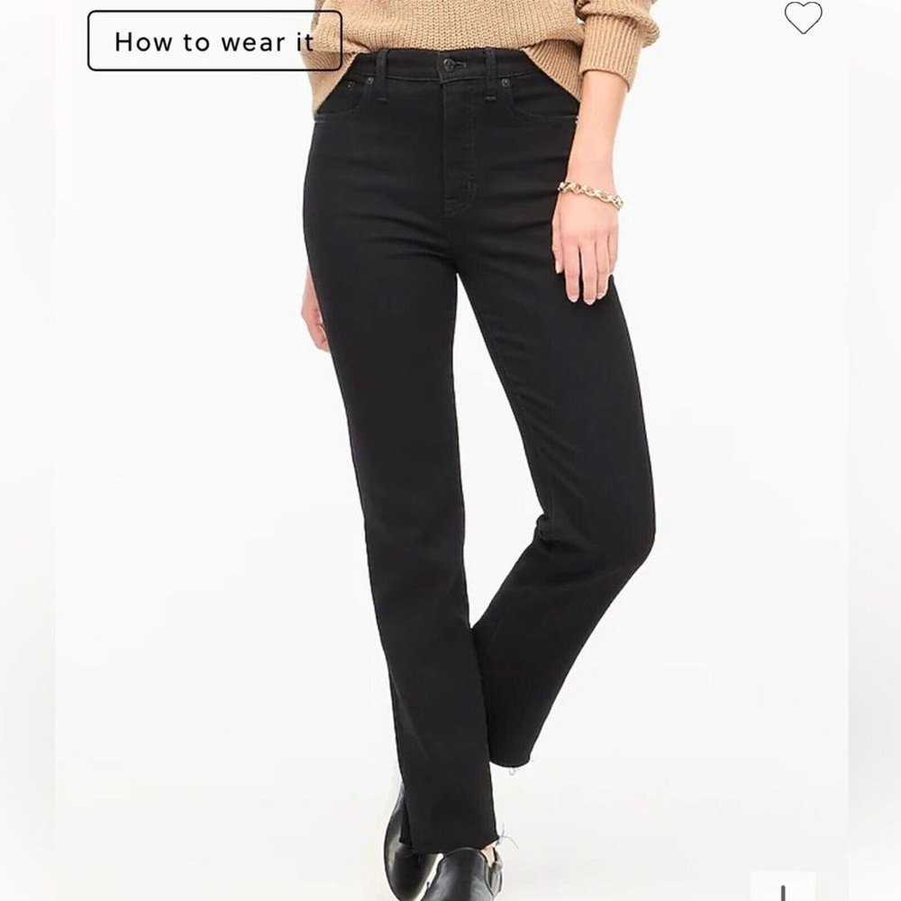 J‎ Crew Stovepipe Black Jeans Women's  Size 28 Casual Classic Fit Straight